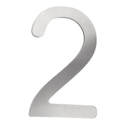 CMD Creativ - Beschriftung Buchstaben/Zahlen Hausnummer 2 Klein HN-2 Edelstahl, 16 cm