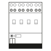 Jung - Bussystem-Schaltaktor KNX Schaltaktor 4-fach 2304.16 REGCHM C-Last