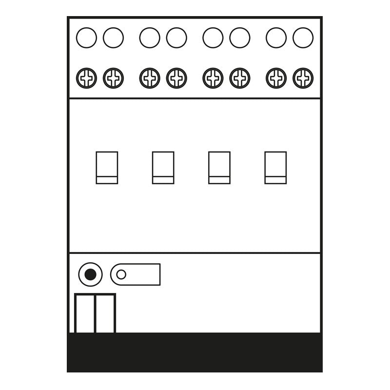 Jung - Bussystem-Schaltaktor KNX Schaltaktor 4-fach 2304.16 REGCHM C-Last