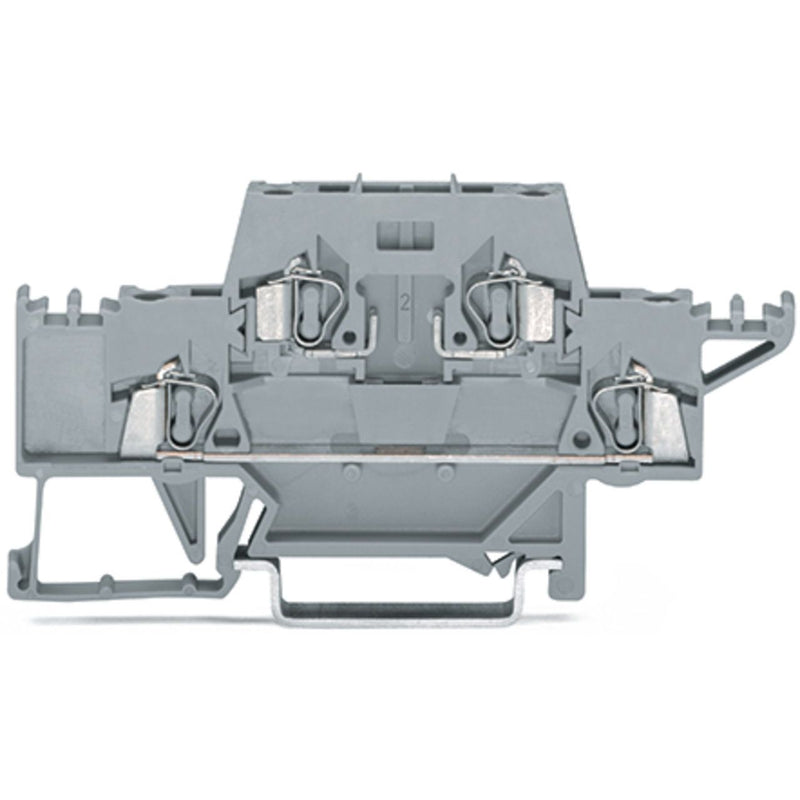 WAGO - Durchgangs-Reihenklemme Doppelstockklemme 280-528 2,5 mm²,grau/grau − 50 Stück