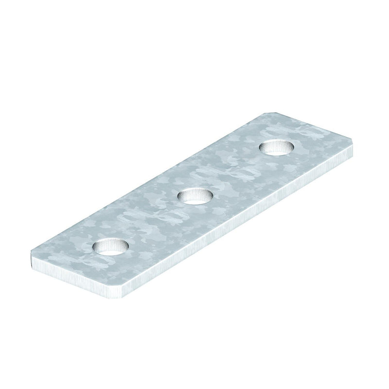 OBO Bettermann - Verbinder für Stiel/Profilschiene Verbindungsplatte GMS 3 VP FT m.3 Löch. 150x40x5 − 20 Stück