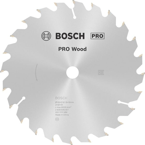 Bosch - Kreissägeblatt PRO Wood Kreissägeblatt, 2608640817 184 x 2,6 x 16 mm