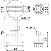 OBO Bettermann - Maschinenschraube/Bolzen Schraubenset für Lochband SVLB für Freiflächensyste