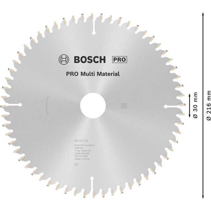 Bosch - Kreissägeblatt PRO Multi Material 2608640446 Kreissägeblatt 216 x