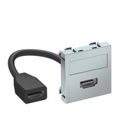 OBO Bettermann - Einsatz/Abdeckung für Kommunikationstechnik Multimediaträger HDMI MTG-HD F AL1 45x45mm alu lackiert