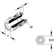HKL - Kabelverschraubung 2532M32A für Kabel 19-22 mm − 25 Stück