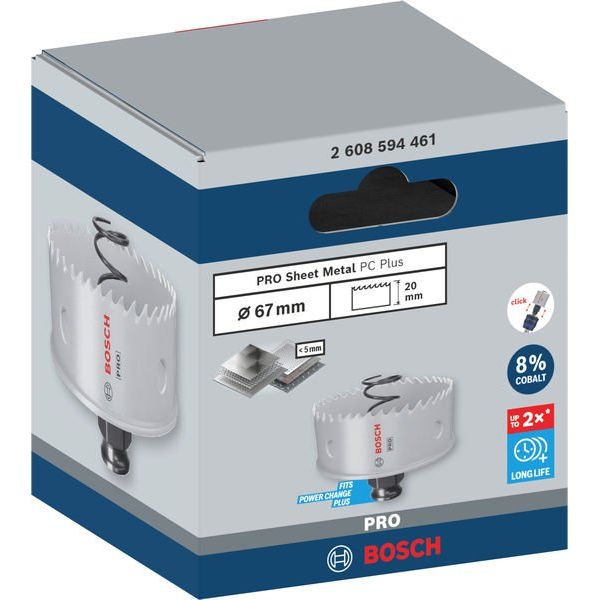 Bosch - Lochsäge PRO Sheet Metal PC Plus 2608594461 Lochsäge, 67 mm