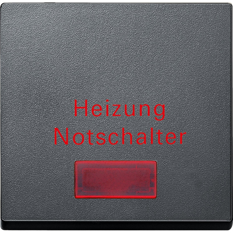 Merten - Abdeckung/Bedienelement für Installationsschalterprogramme Wippe anth MEG3327-0414 Heizungs-Notschalter