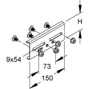 Niedax - Verbinder für Kabeltragsystem Längsverbinder KLVB 60/4