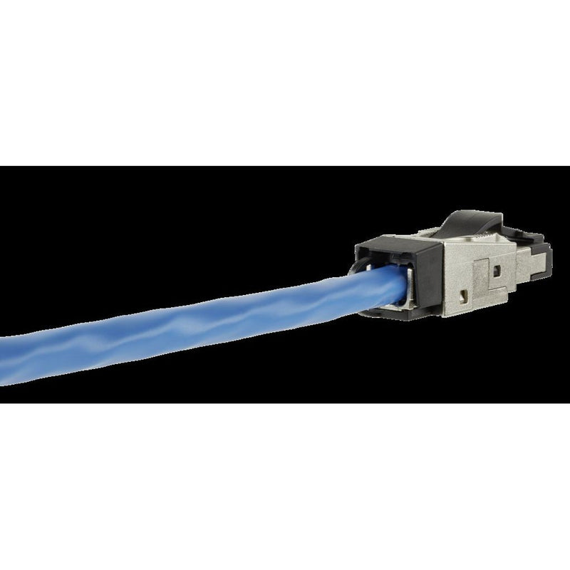 Metz Connect - Modularer Steckverbinder RJ45 Stecker Cat.6A 130E405032-E Kabelzuführ.180 Grad − 1 Stück