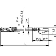 Telegärtner - Patchkabel Kupfer Patchkabel U/UTP Cat.6 100008327 2,0 m weiß, LSZH
