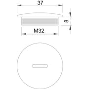 OBO Bettermann - Verschlussschraube Verschlußschraube 108 M32 PS Iso,lgr