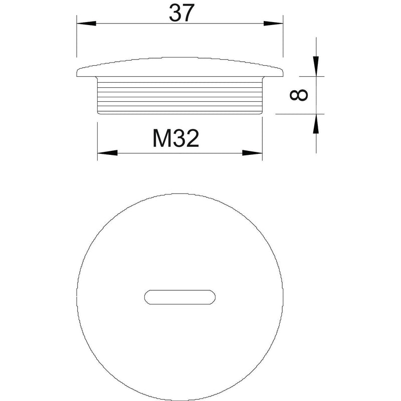 OBO Bettermann - Verschlussschraube Verschlußschraube 108 M32 PS Iso,lgr