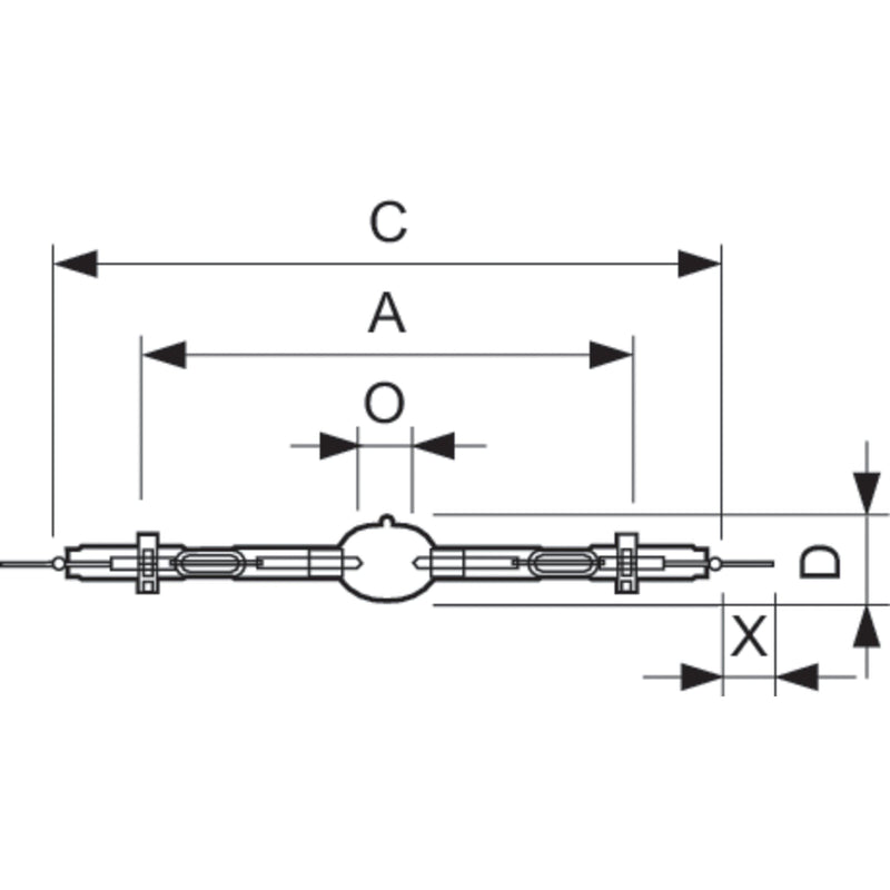 Philips Lighting - Halogen-Metalldampflampe ohne Reflektor Entladungslampe MHN-SA #24183600 2000W/956 400V XW HO