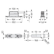 WAGO - Ein- und mehrpolige Klemmenleiste SMDThroughBoard-Leiterplk. 2070-461/998-406 0,75 mm² − 4770 Stück