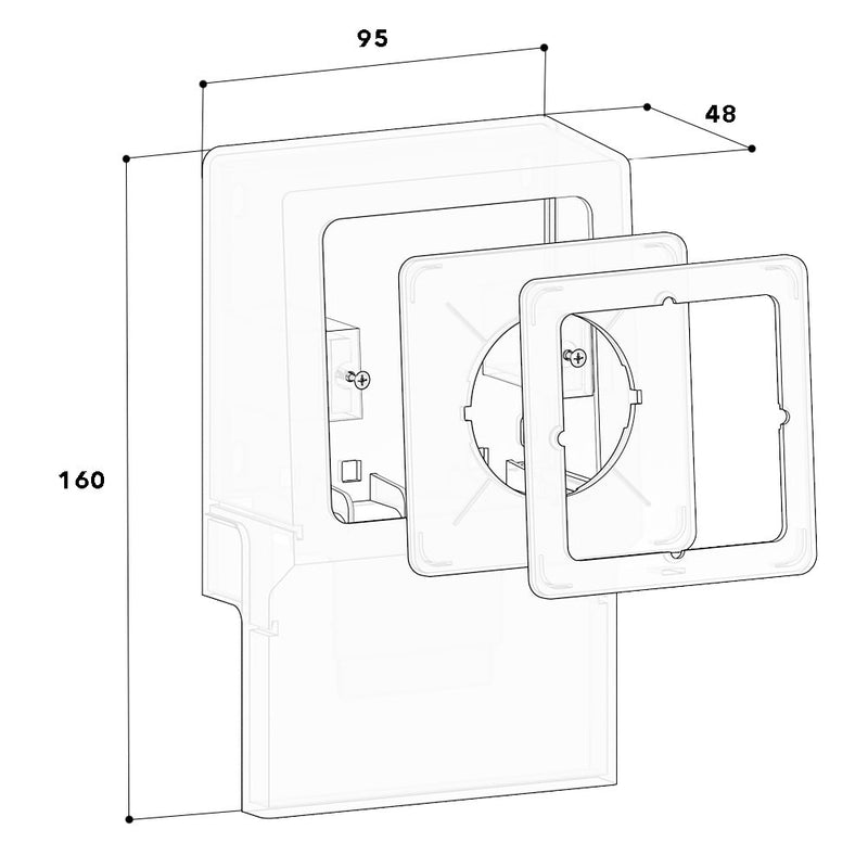 GGK - Geräteträger für Sockelleistenkanal Geräteträger 1939  − 20 Stück