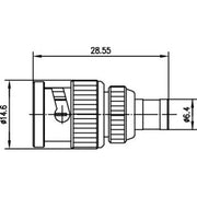 Telegärtner - Koax-Kupplung Adapter BNC-SMB (M-F) 100023687 50Ohm − 5 Stück