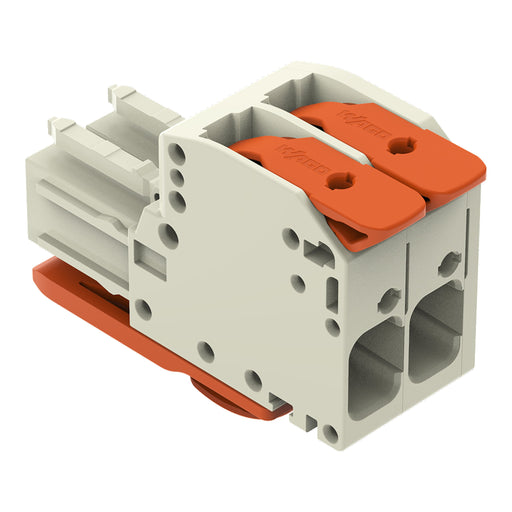 WAGO GmbH & Co. KG - Ein- und mehrpolige Klemmenleiste 1-Leiter-Federleiste 831-1102/322-000 Push-inCAGECLAMP,lgr − 24 Stück