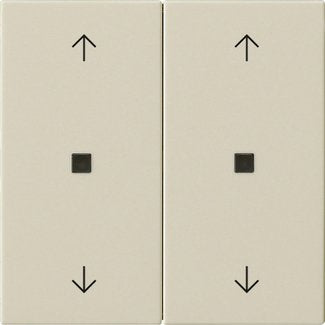 Gira - Abdeckung/Bedienelement für Installationsschalterprogramme Wippe 2-fach 538601 Cremeweiß