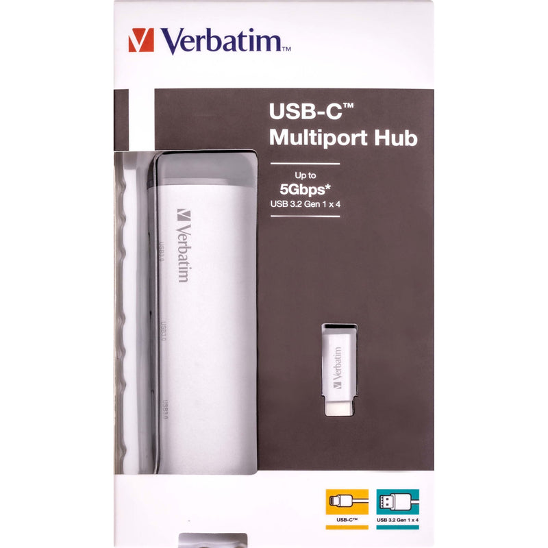 Verbatim - Speichermedium digital USB 3.1-C Hub 49147 4xUSB3.2,Gen1,si