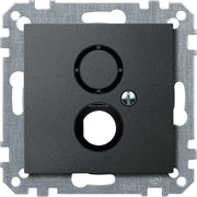 Merten - Einsatz/Abdeckung für Kommunikationstechnik Zentralplatte anth 468514 für BNC/TNC-Buchse