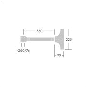 Thorn - Mechanisches Zubehör/Ersatzteile für Leuchten Einzelausleger OLSYS1 BRA#96262300 500MM MTP ALU