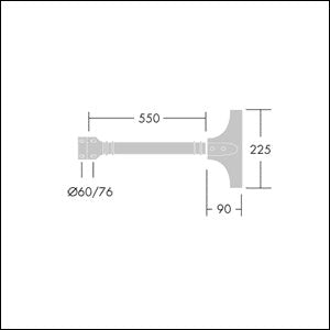 Thorn - Mechanisches Zubehör/Ersatzteile für Leuchten Einzelausleger OLSYS1 BRA#96262300 500MM MTP ALU