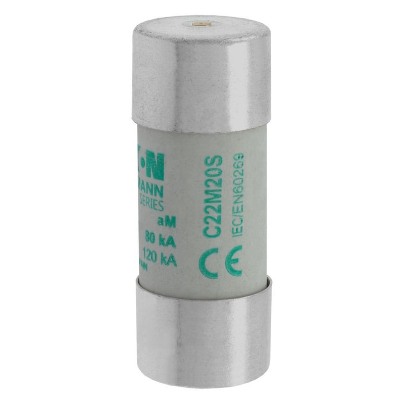 Eaton - Zylindrische Sicherung Sicherungseinsatz Nieders. CYL AM 22,#C22M20S 20A AC 690V 80kA − 10 Stück