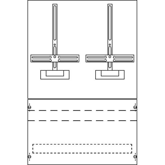 Striebel&John - Zählertafel Messplatte KF148 2Z-Kreuz.unbestückt