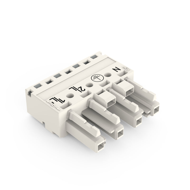 WAGO - Steckverbinder für steckbare Gebäudeinstallation Buchse 770-224 2x0,5-4mmq weiß − 50 Stück