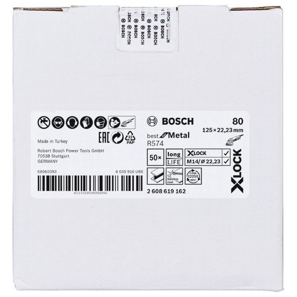 Bosch - Trenn-/Schleifscheibe PRO R574 X-Lock 2608619162 Fiberscheibe 125 mm