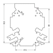 WAGO - Elektronik-Leergehäuse Lochrasterplatine 2857-194/3140-000 1-1-Anschlussebenen − 5 Stück