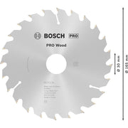 Bosch - Kreissägeblatt PRO Wood Kreissägeblatt, 2608640602 165 x 2,6 x 30 mm