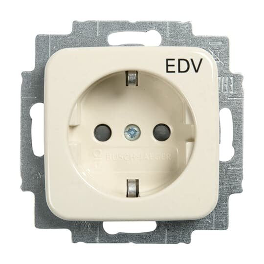 Busch-Jaeger - Steckdose Steckdosen-Einsatz EDV 20 EUC/DVKS-212 erh.berühr.Schutz,ws