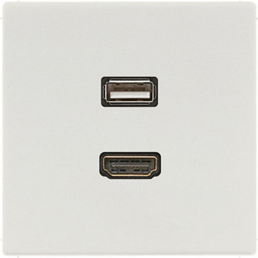 Jung - Multifunktions-Anschlussdose Multimedia-Anschluss lgr MA LS 1163 LG HDMI/USB m.Tragring