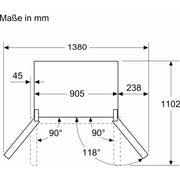 Bosch - Kühl-/Gefrierkombination MultiDoorKühl/Gefrierkombi KFN96APEA Serie6