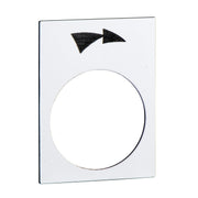 Schneider Electric - Bezeichnungsschild für Befehlsgeräte Symbolschild ZB2BY4921 ws − 10 Stück