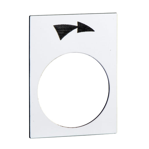 Schneider Electric - Bezeichnungsschild für Befehlsgeräte Symbolschild ZB2BY4921 ws − 10 Stück