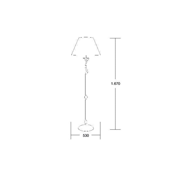 Brumberg Leuchten - Stehleuchte Stella 00830593 1xE27/60W, gold