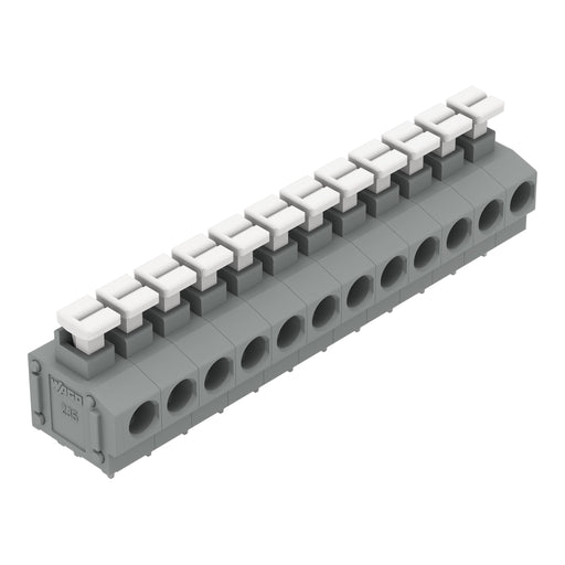 WAGO - Leiterplattenklemme 235-412/331-000 Drücker,1,5mm²,grau − 15 Stück