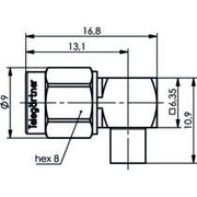 Telegärtner - Koax-Steckverbinder SMA-Kabelwinkelstecker AU 100024624 G10 (RG402/U) − 5 Stück