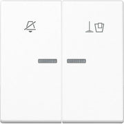 Jung - Abdeckung/Bedienelement für Installationsschalterprogramme Hotelwippe Innenstelle A RU KO5 M WW Nicht stören+Klingel