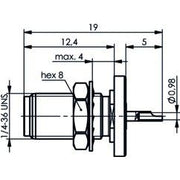 Telegärtner - Koax-Steckverbinder SMA-Einbaubuchse AU 50Ohm 100024671 mit Dichtring