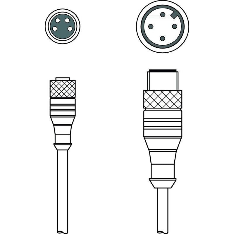 Leuze - Konfektioniertes Sensor-Aktor-Kabel Verbindungsleitung K-DS M8A-M1#50107276