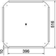 OBO Bettermann - Deckel Kreuzstück für Kabeltragsystem Deckel für Kreuzung RKD 400 A4 B400mm Edelstahl, A4