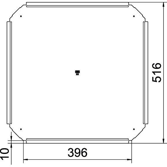 OBO Bettermann - Deckel Kreuzstück für Kabeltragsystem Deckel für Kreuzung RKD 400 A4 B400mm Edelstahl, A4