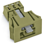 WAGO - Geräteanschluss für steckbare Gebäudeinstallation Snap-In-Stecker 890-773 3-polig,Kod. B,hgn − 50 Stück