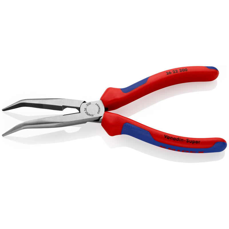 Knipex - Flachzange Flachrundzange 26 22 200 mit Schneide, 200mm