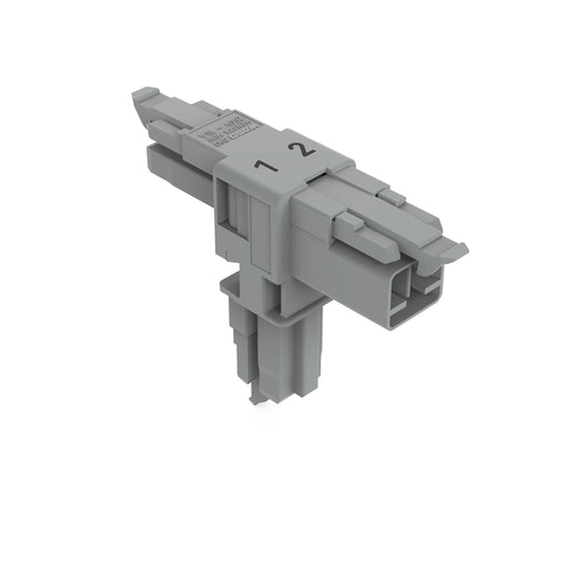 WAGO - Kompaktverteiler für steckbare Gebäudeinstallation T-Verteiler 2-polig 890-1701 Kod. B,grau − 25 Stück