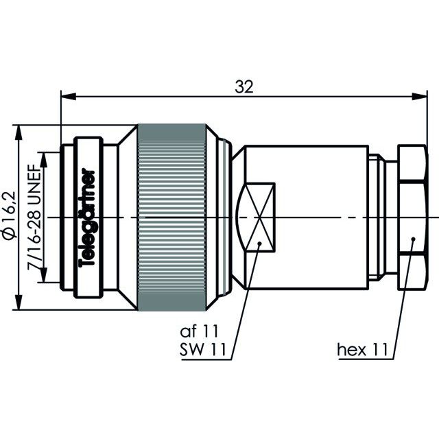 Telegärtner - Koax-Steckverbinder TNC-Kabelstecker 100023817 75Ohm